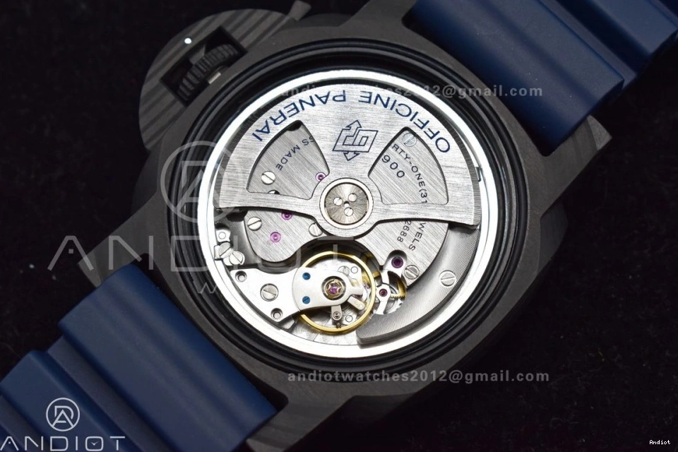 1:1 Blue PAM1232 on Rubber P900 Blue Edition W Best Dial Carbotech SBF Strap 1203